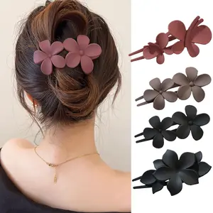 Women's Claw Strong Clips Large Butterfly Hair Clips Matte Lay-Flat Flat Hair Claw Clips For Women Flat Clips For Thin Hair Scrunchies Women's Hair Clips Hair Clips For Thick Hair Extra Hold Gifts For Women