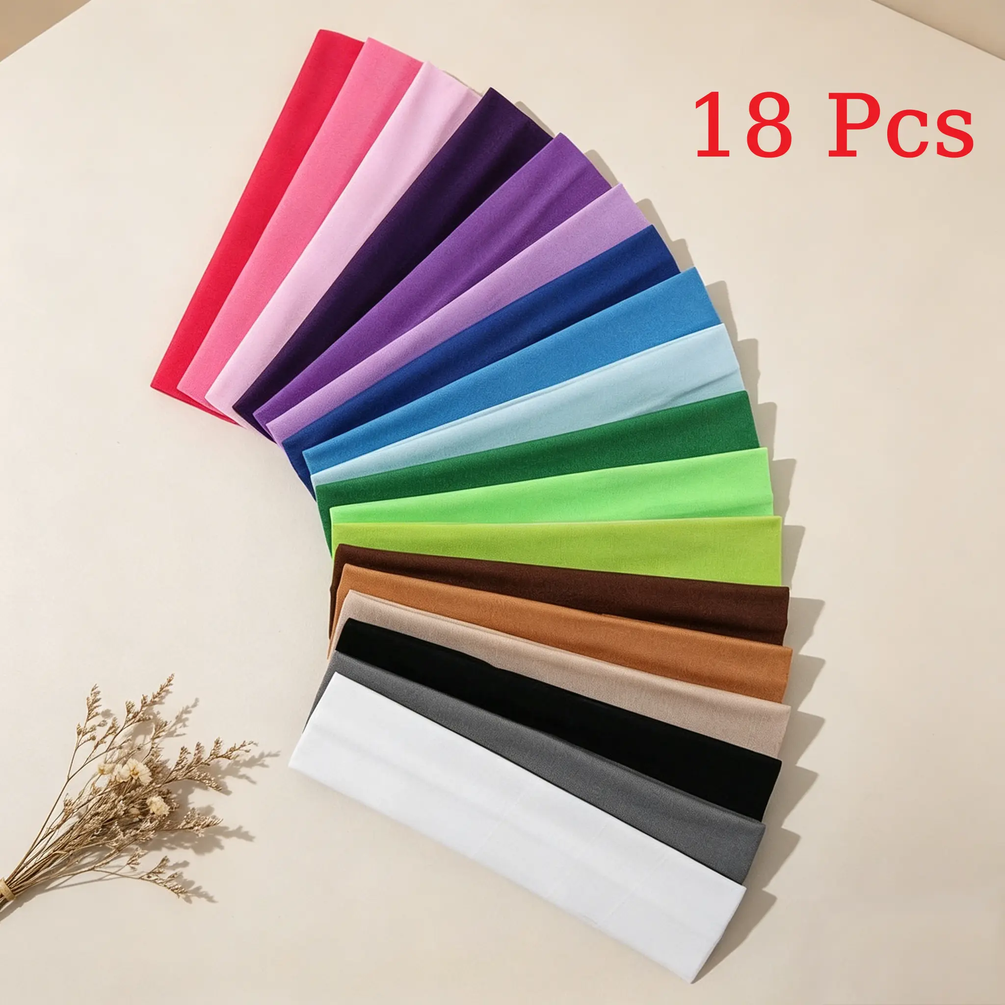 Women's Elastic Sports Headbands - Multi-Color, Sweat-Absorbing, Non-Slip, Breathable Hair Accessories for Yoga, Running, All Seasons, Headbands for Women