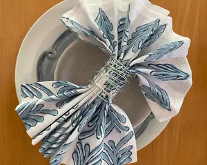July Monthly Special - Blue Floral Cloth Napkins