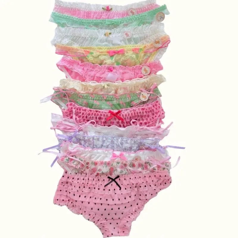 Unique Pieces | Lace & Ruffle Lingerie Sample Sale Soft Underwear Breathable Panty Print Panties Womenswear Cute