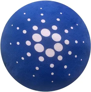 Cardano Pillow - Round Stuffed Plush Crypto Pillow by BlockCraft.Shop ADA Plush Pillow