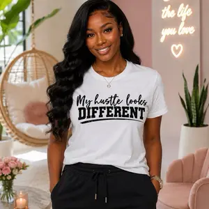 Screen Print Transfer - "My Hustle Looks Different" Design, for Handmade Crafts, DIY Kit Projects, Decor, Ornaments, Room Decor (Printmaking Embossing Accessory for DIY Enthusiasts)