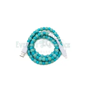 Mixed Turquoise Beaded 4-N-1 Charging Cord