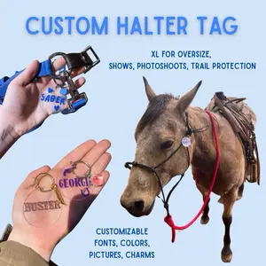 Custom XL Horse Halter Tag English/Western