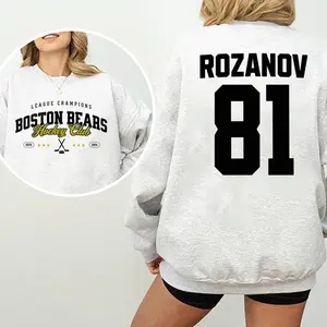 Rozanov 81 Hockey Jersey 2 sides T-Shirts, Crewneck Sweatshirts & Pullover Hoodie, Boston Bears Game Changers Series Sweatshirt, Heated Rivalry Hockey Tee, Gift for Book Lover CRH4E