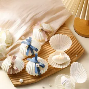 Shell Scented Candle Set, Romantic Bow Gift Box, Smokeless Soy Wax Candles, Decorative Shell Candle Holder, Perfect Gift, Candle Packaging