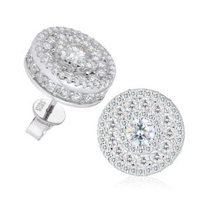 UCCIYO Unisex Sterling Silver Moissanite Stud Earrings 925 silver ear studs, the perfect gift set for men and women on festivals [E570]