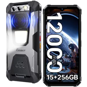 FOSSIBOT F106 Pro Rugged Smartphone Unlocked, 15+256GB Storage 12000mAh Battery 6.58” FHD+ Screen 48MP+20MP+16MP Camera Android 14 110db Big Speaker 512LM Camp Light IP68/IP69K 4G Dual SIM NFC Night Vision