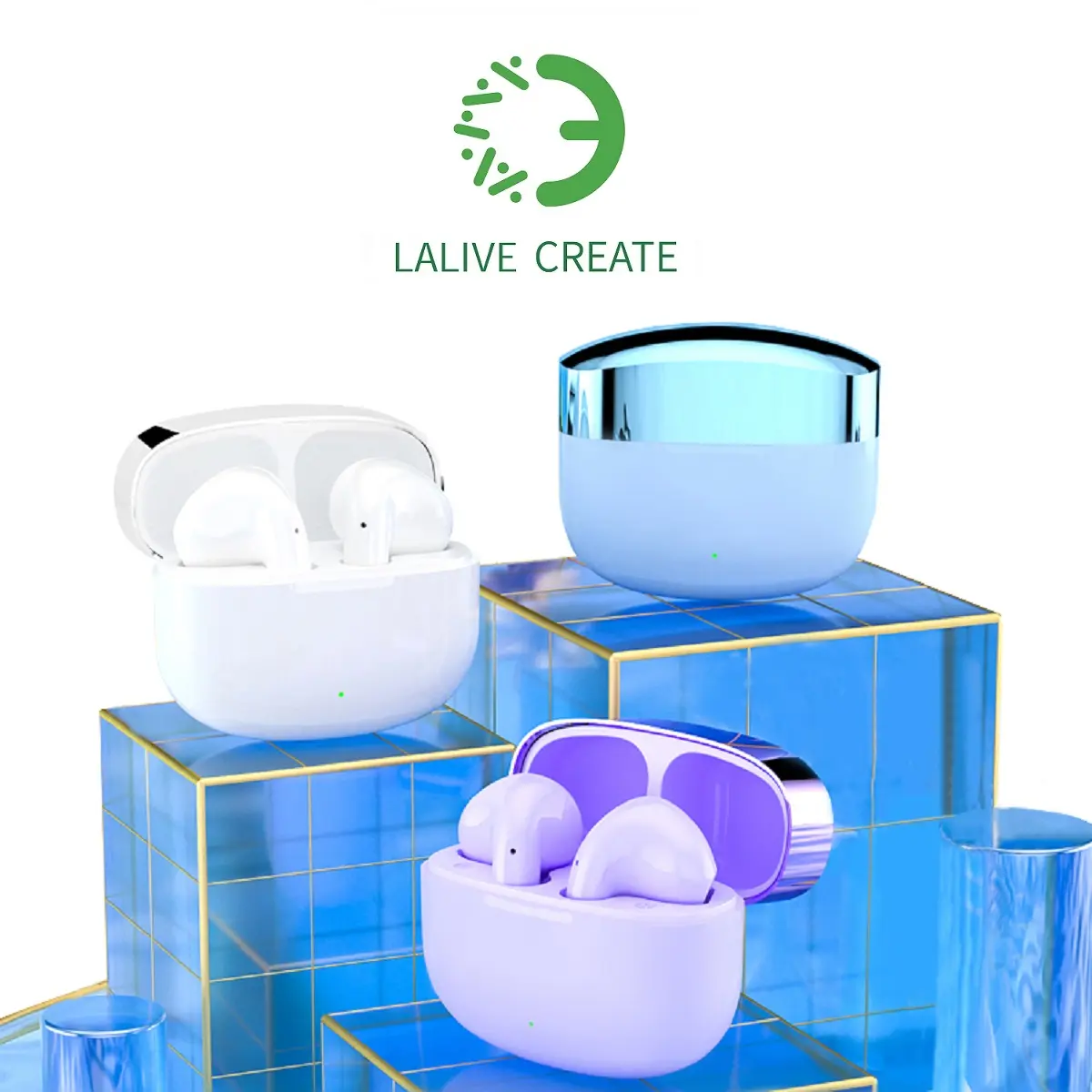 LALIVE CREATE XY-80 Wireless Sport Earbuds TWS Bluetooth 5.3 Connection Earphone Headset beats studio pro Headphone HIFI Stereo Audio Cable Charging Mobile Noise Electronic