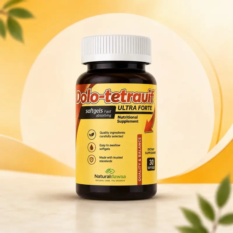 Dolo-Tetrauit Ultra Forte Softgel Nutritional Supplement with Turmeric Arnica & B Vitamins Naturaldawaa 60 Count