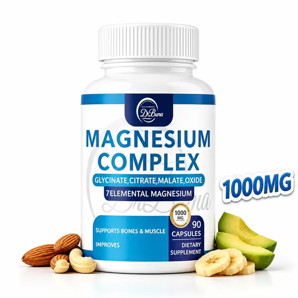 Drbuma Magnesium Complex Supplement 1000mg, Glycinate Citrate Malate & Oxide Magnesium Capsules, 7 Forms Elemental Magnesium, Supports Bone, Muscle & Body Wellness, 90 Capsules Healthcare Mineral