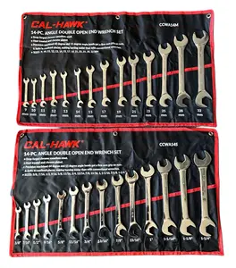 28-pc Combination Angle Double Open End Wrench Set SAE & METRIC