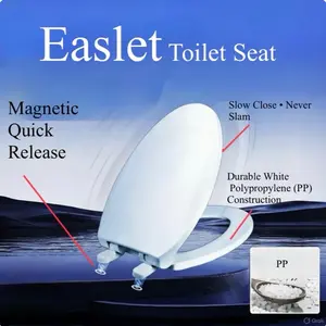 Magnetic Quick-Release Soft-Close Toilet Seat