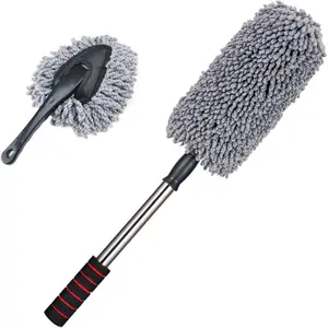 2pcs Large Microfiber Car Duster Exterior Scratch Free Extendable Handle Multipurpose Car Dusters for Cleaning Exterior Interior Beauty & Personal Care