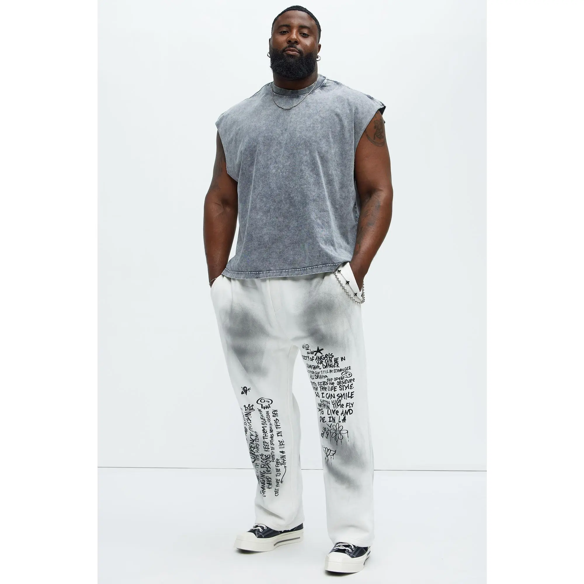 Relaxed Vintage Wash Heavyweight Muscle Tee - Grey/Smoke - TikTok Shop