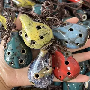 6 Hole Ceramic Mini Ocarina, 1 Count Ceramic Crafts Musical Instrument, Creative Musical Instrument for Adults Women and Men