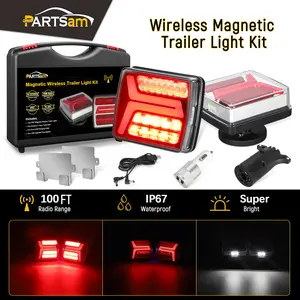 Partsam wireless trailer lights Kit Magnetic Tail Lights for Towing Trucks Trailers