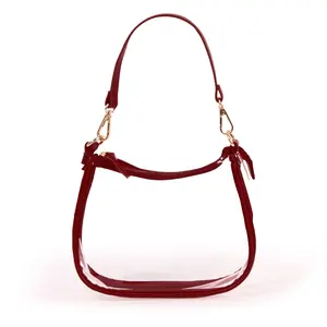 Clear Purse in Maroon