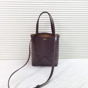 Pre-owned Calfskin Crossbody Bags Loewe Puzzle Fold Tote Leather Mini