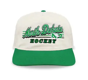 North Dakota Hockey Snapback: Cream