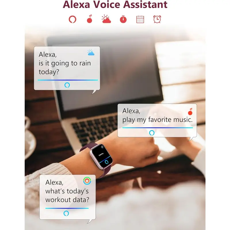 Watch, 44mm Smartwatch Answer Make Calls, Alexa Fitness
