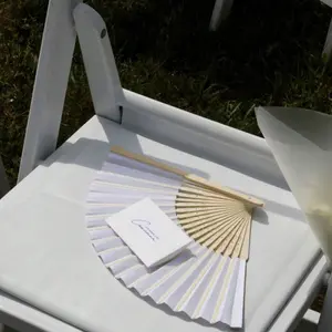 Elegant Foldable Hand Fans, Bamboo Paper Fans for Summer Weddings, Bridal Shower, Bridesmaid Party Favors, Wedding Table Decorations, Folding Hand Fan