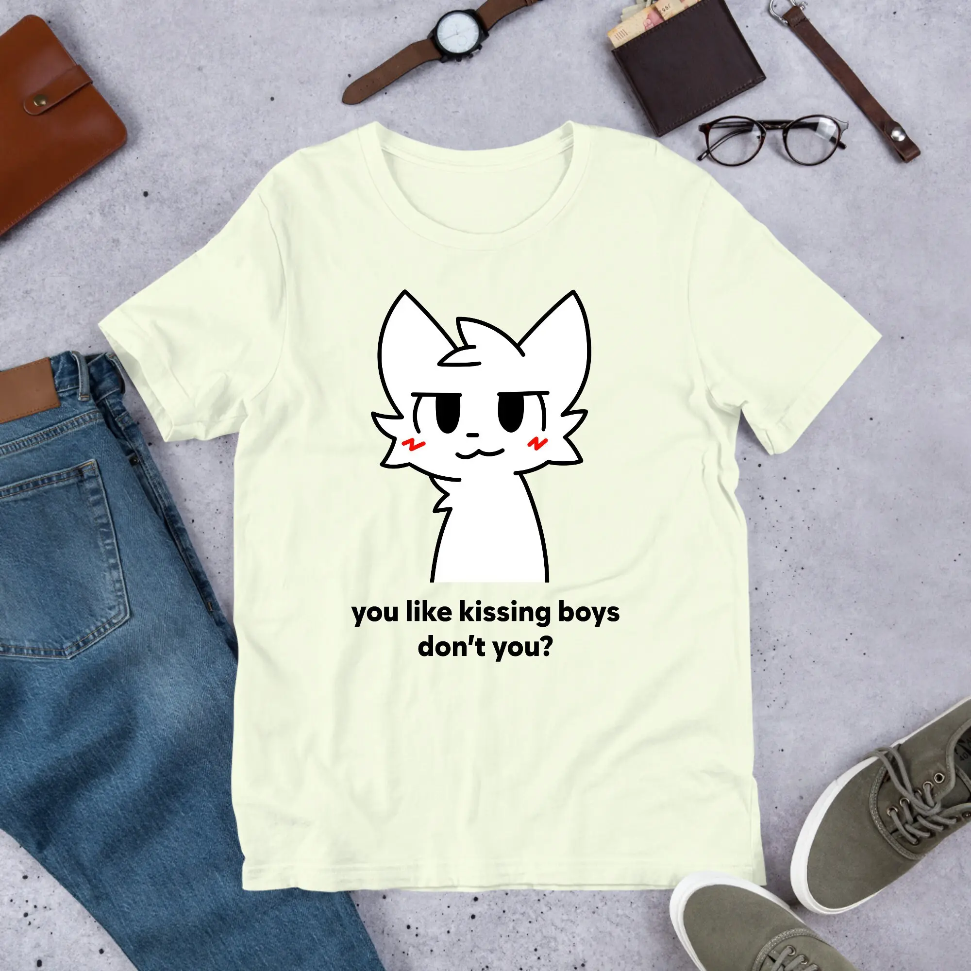 Boykisser Meme, Funny Furry Meme Shirt, Femboy Shirt, Bisexual LGBTQ Pride, Weeb Shirt, Waifu Shirt, Fursona, Transgender, Kissing Boys
