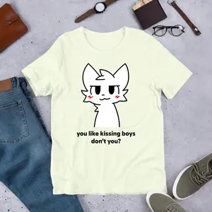 Boykisser Meme, Funny Furry Meme Shirt, Femboy Shirt, Bisexual LGBTQ Pride, Weeb Shirt, Waifu Shirt, Fursona, Transgender, Kissing Boys