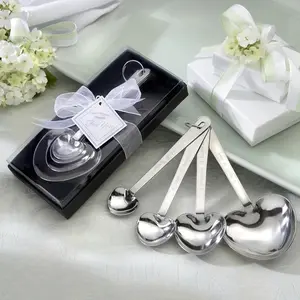 Kate Aspen 24PCS Love Beyond Measure Heart Shaped Measuring Spoons in Gift Box, Guest Gift, Party Souvenir Favor or Decorations for Wedding, Bridal Shower & More
