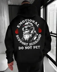 Emotional Support Husband Do Not Pet Hoodie – Funny Husband Gorilla T Shirt for Men – Sarcastic Marriage Humor Graphic Sweatshirt