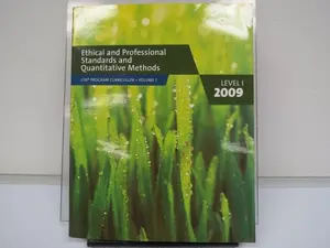 USED-Ethical and Professional Standards and Quantitative Methods: Volume 1 - Level 1 - 2009 (CFA Program Curriculum - Volume 1) by CFA INSTITUTE (Paperback)