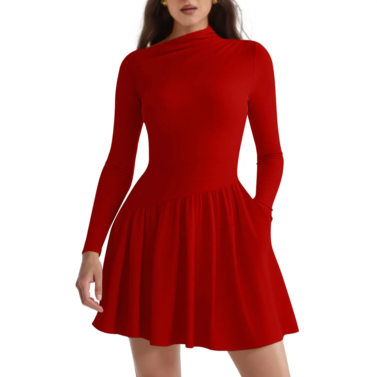 a line going out dress Halter A-Line Metal Mini Dress main image 1