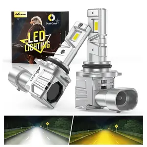 Nilight 9006/HB4 CS1 Series Dual Color Switchback LED Headlight Bulbs - High Lumens, Plug-In LED Car Lights with Enhanced Visibility
