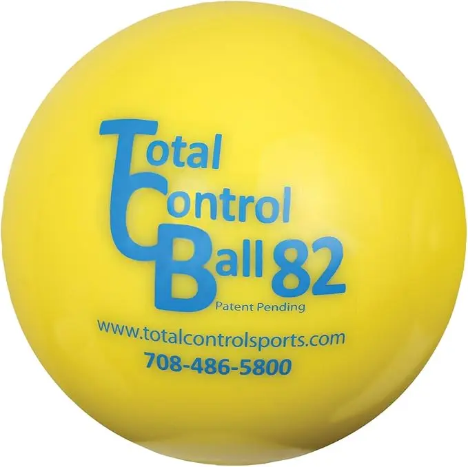 Set of 12 Weighted Training Balls, 3.2 in. Yellow Plastic Sports Equipment for Hitters - Provides Optimum Resistance & Instant Feedback