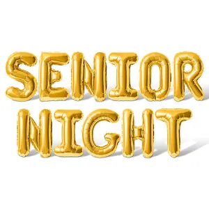 Letter Balloons - SENIOR NIGHT 16" Inch Alphabet Letters Foil Mylar Balloon Senior Night Party Banner
