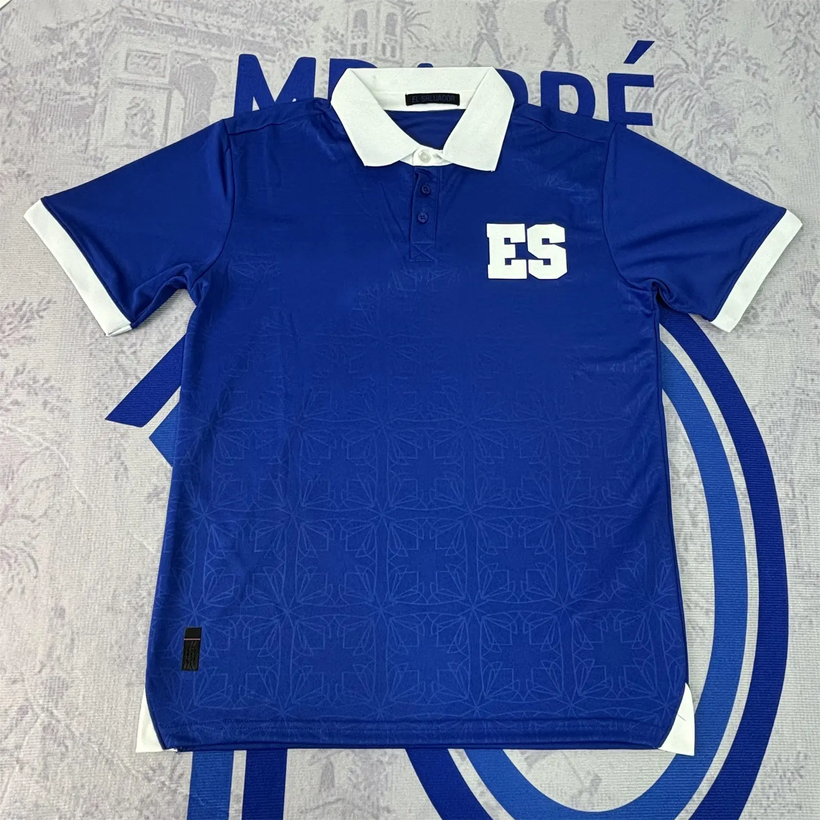 2025 El Salvador National Team Home Blue Short Sleeve Soccer Jersey Fans Version Breathable