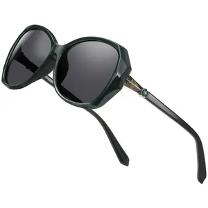 Polarized UV400 ProtectionWomen Men Driving Style Grey Frame travel Double Bridge Pilot inglasses anguSquare demitra LED LightAviator SuAmerican FlagSunglunisex vintaMeta WaSunglassesSquare MRetro TAC Frame Sunglasses for Women Oversized Cateye Sunglasses