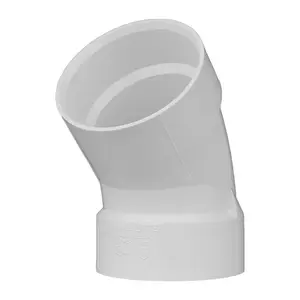 Charlotte Pipe Schedule 40 PVC 45 Degree Elbow 4 in. Hub x 4 in. Hub – Durable Plumbing Fitting
