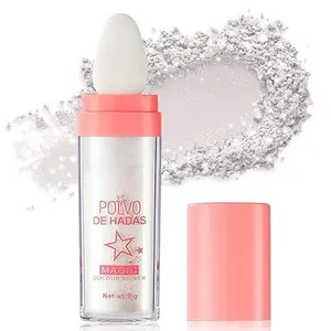 Fairy Dust Highlighter Powder Glitter Makeup Full Body Pearlescent Glitter for Face Eyes Lips Hair Body Sparkling Summer Party Body Glitter Cosmetic Glow Lightweight Non-Greasy Multu-Use for Party Bar, for Girls Best Friends