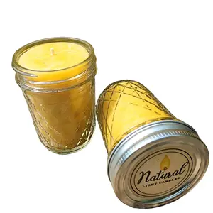 Beeswax Jar Candle - 40-50 Hours Long, Ideal for Self-Care and Relaxation All natural