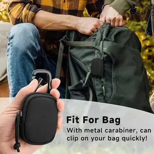 Durable Nylon Lighter Protection Bag, Scratch-Resistant Lighter Storage Case with Metal Clip Hook, Portable Outdoor Lighter Holder
