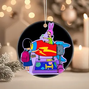 Christmas Ornaments Rick And Morty Sick New Year Birthday Family Circle Gift For Friends Tree Acrylic Decor Holiday X-Mas