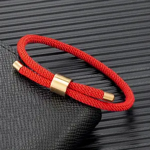 Minimalist Waterproof Milan Rope Bracelet Red Adjustable Anklet Men Women Handmade Thread Couple Lucky Beach Jewelry Gift