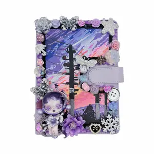 New Handmade Hand-Painted Notebook with DIY Decorations - Kosbling Handmade Blind Bag