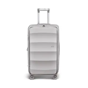 Check-In Luggage 35% Expandable Hard Shell suitcase with 360° Skateboard Silent Wheels  and TSA lock, 27 inch in Harbor Mist
