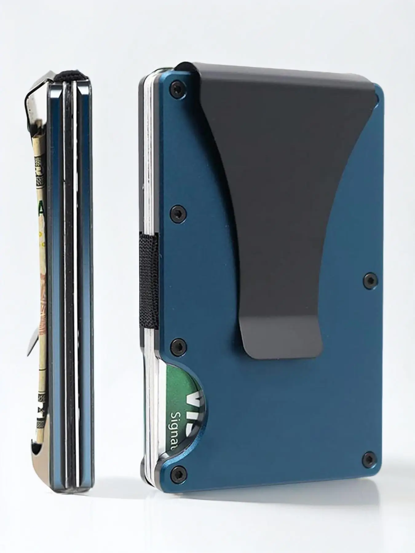 Men's Minimalist Slim Card Holder, Credit Card Covers, 2024 RFID Blocking Aluminum Alloy Card Holder, Portable Super Slim Multifunction Wallet for Men