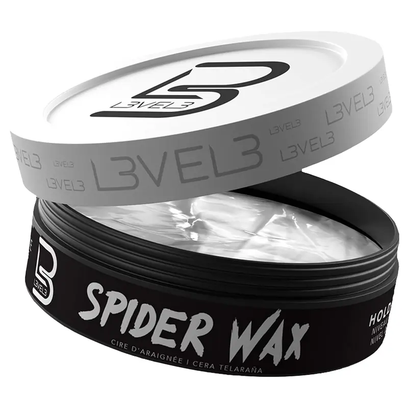 L3 Level 3 Spider Wax - Long Lasting & Strong Hold Gel for Haircare - Fiber Texture Wax Improves Volume & Texture -  Matte Hair Wax - L3VEL3