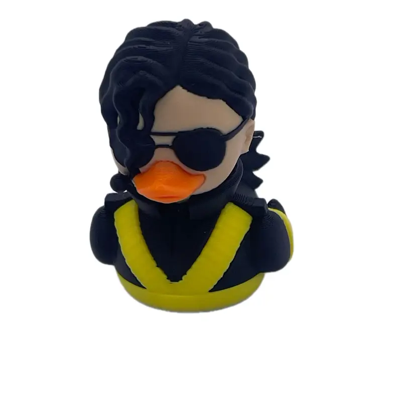 TheDuckDude Moonwalker Duck 60mm 3D Printed Cute Collectibles Bobblehead - Animal Figures Figurines, Statues & Bobbleheads, Lightweight Smooth Desktop Accessory, Home Decor for Music Fans & Collectors, Party Ornament, Desk Accessory