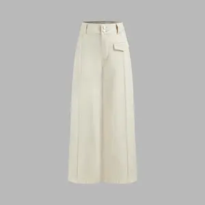 Cider [size 0-10] Denim Mid Rise Solid Wide Leg Jeans