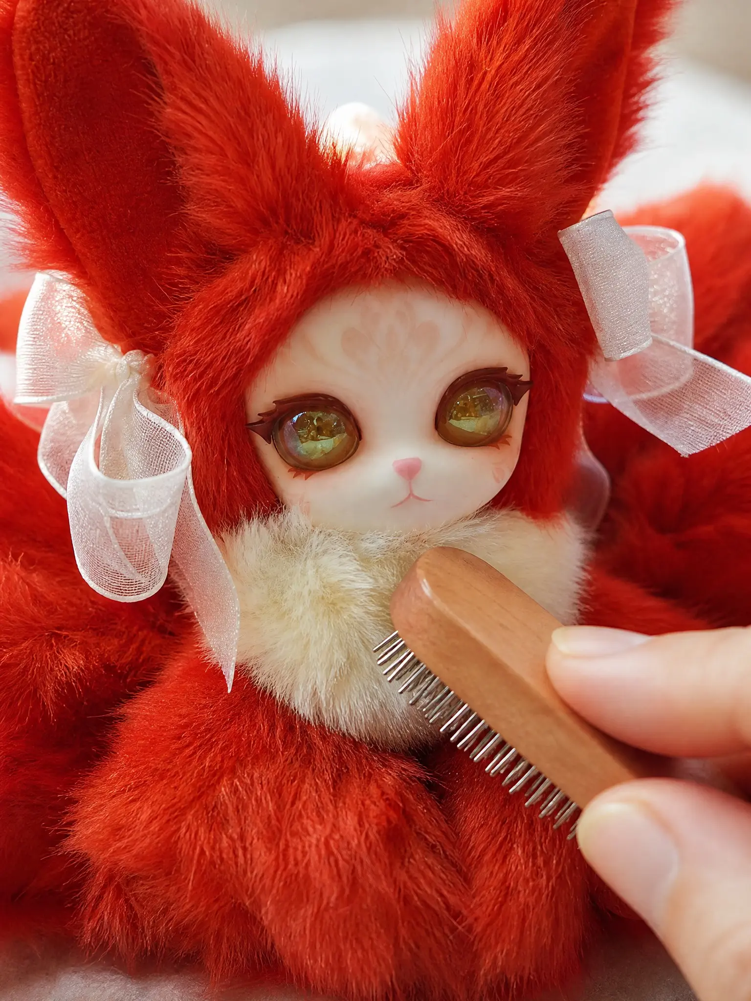 CN Seven Protectors From Spirit Realm - Seven-Colored Nine-Tailed Fox Series Mini Mystery Boxes Bag Pendant Soft Collectibles Hidden Style 1/72